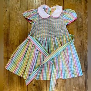 EUC Beaufort Bonnet Company Old Preston Plaid Dress. size 5